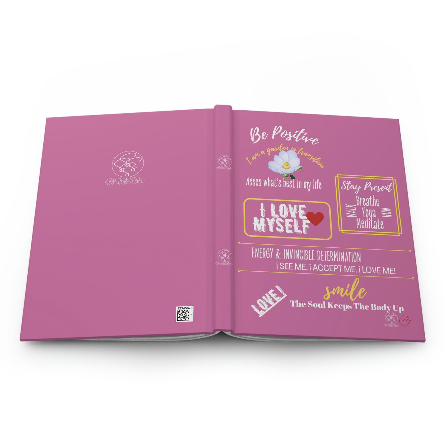 SSSS Be Positive Hardcover Journal Pink