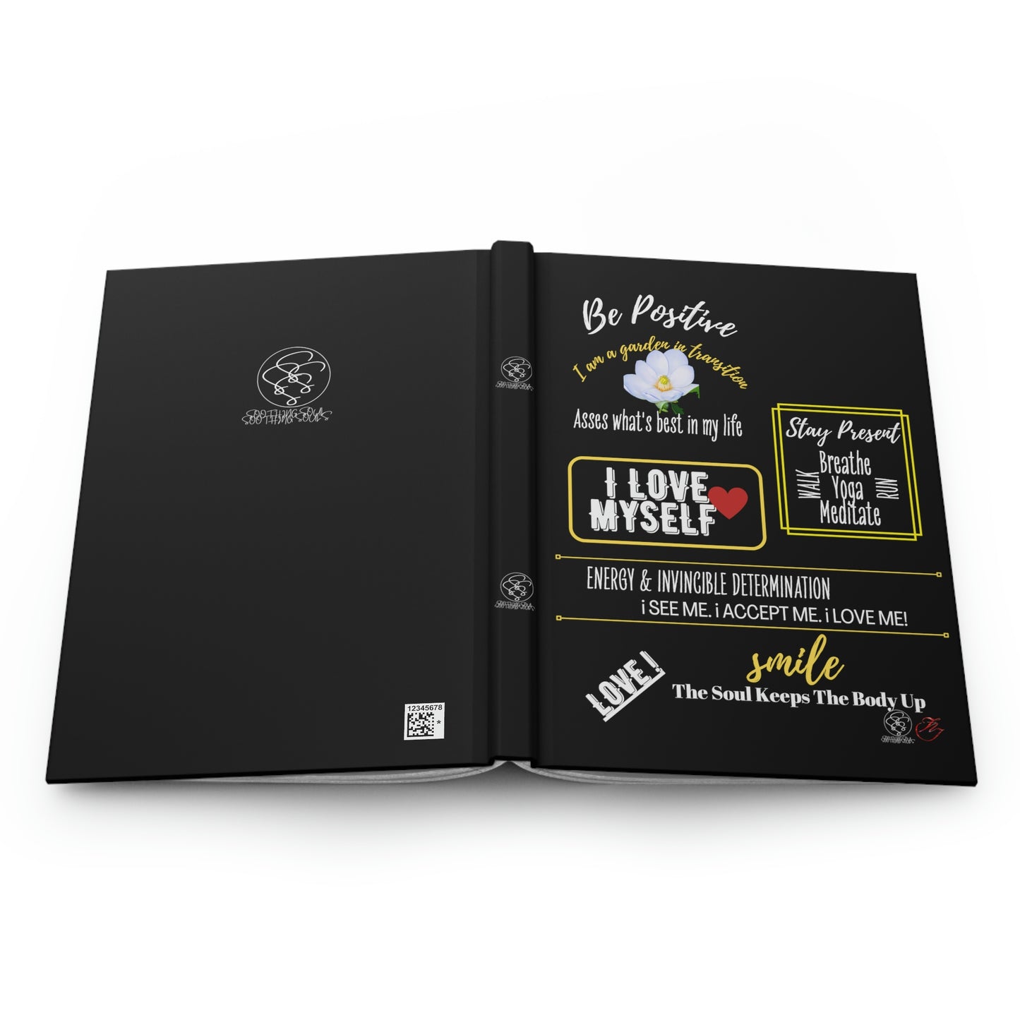 SSSS Be Positive Hardcover Journal Black