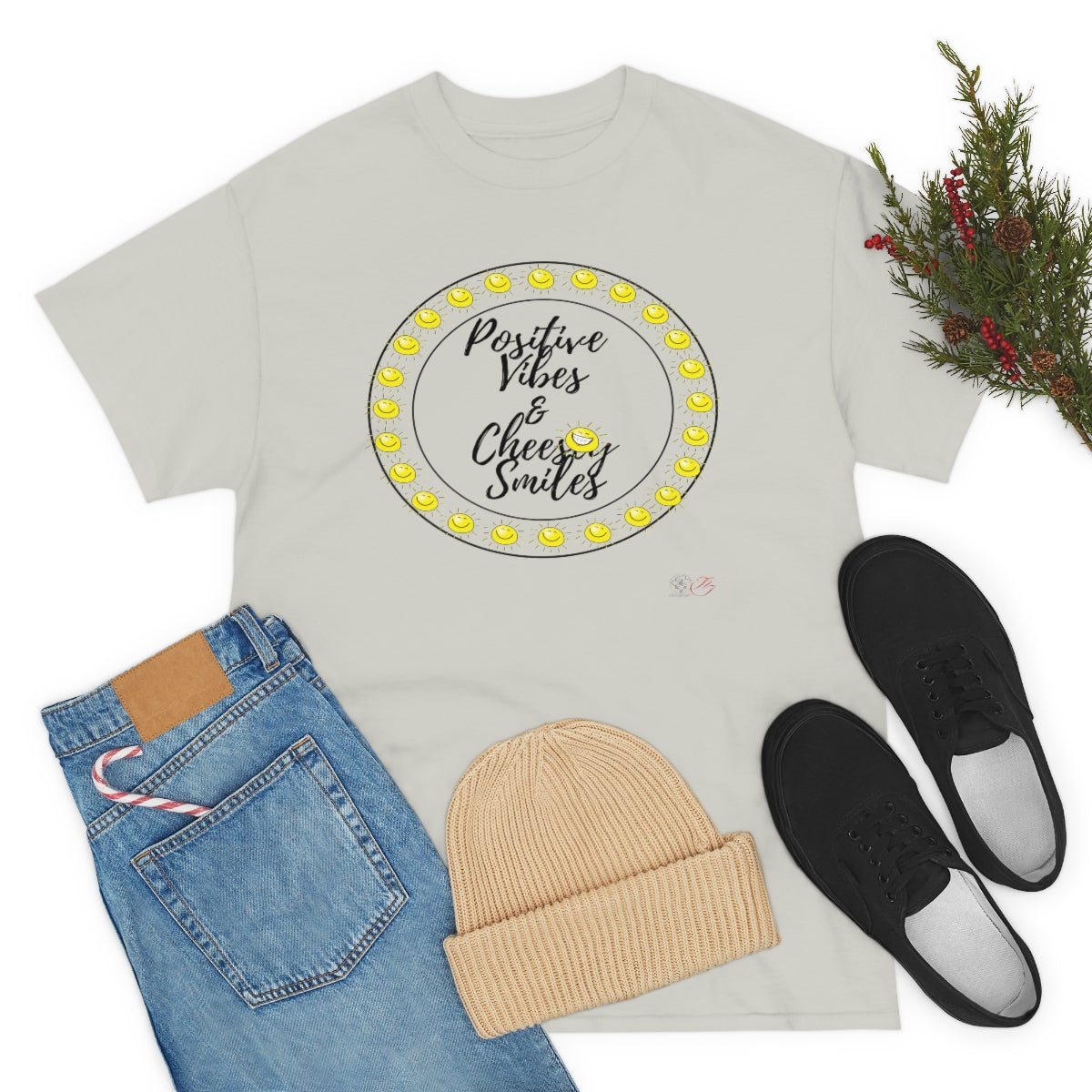 SSSS Positive Vibes & Cheesey Vibes Unisex Heavy Cotton Tee