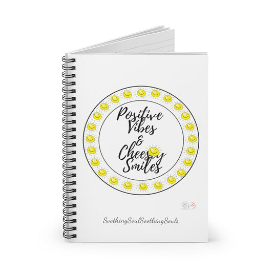 SSSS Positive Vibes & Cheesey Smiles Notebook White (BL)
