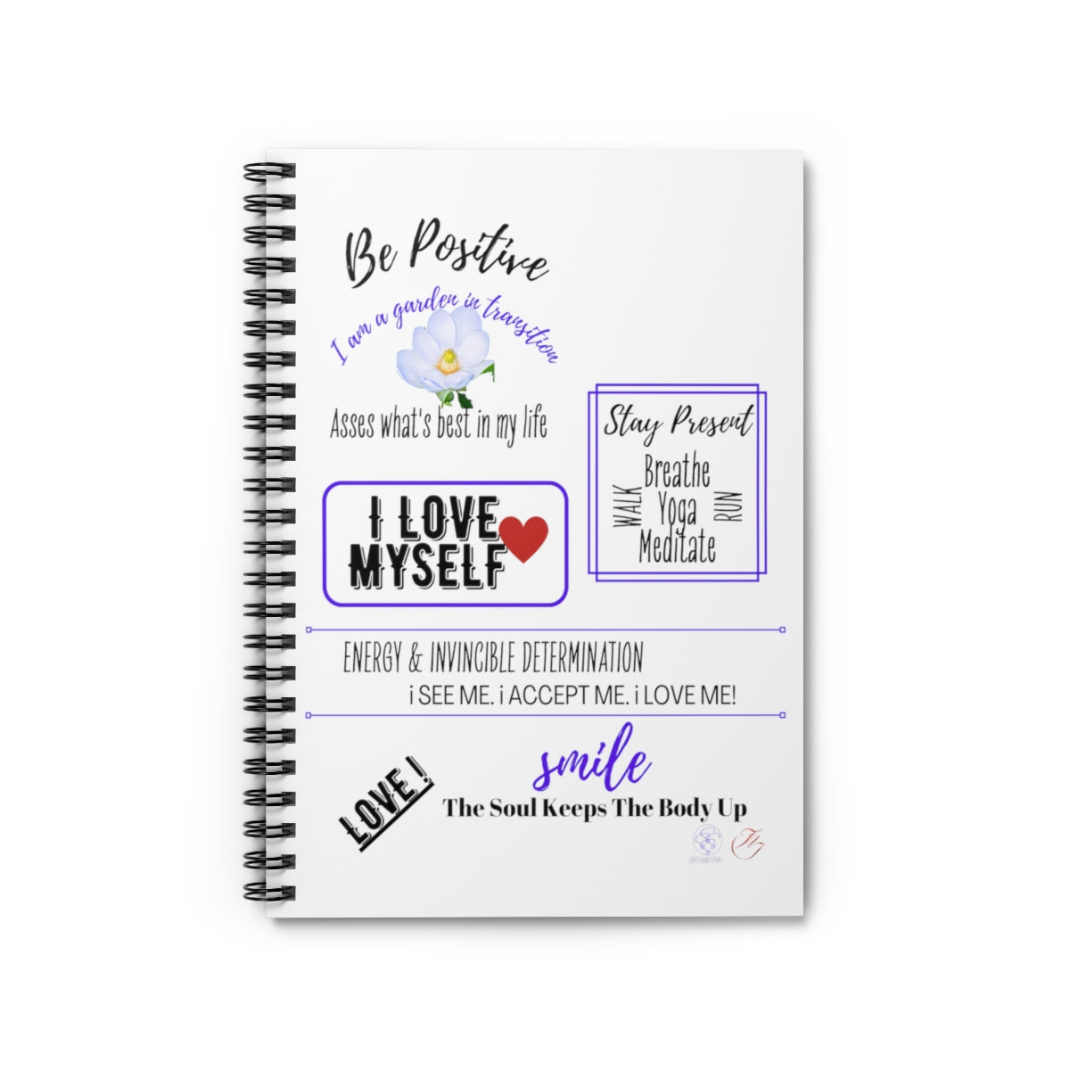 SSSS Be Positive Notebook White (BL)