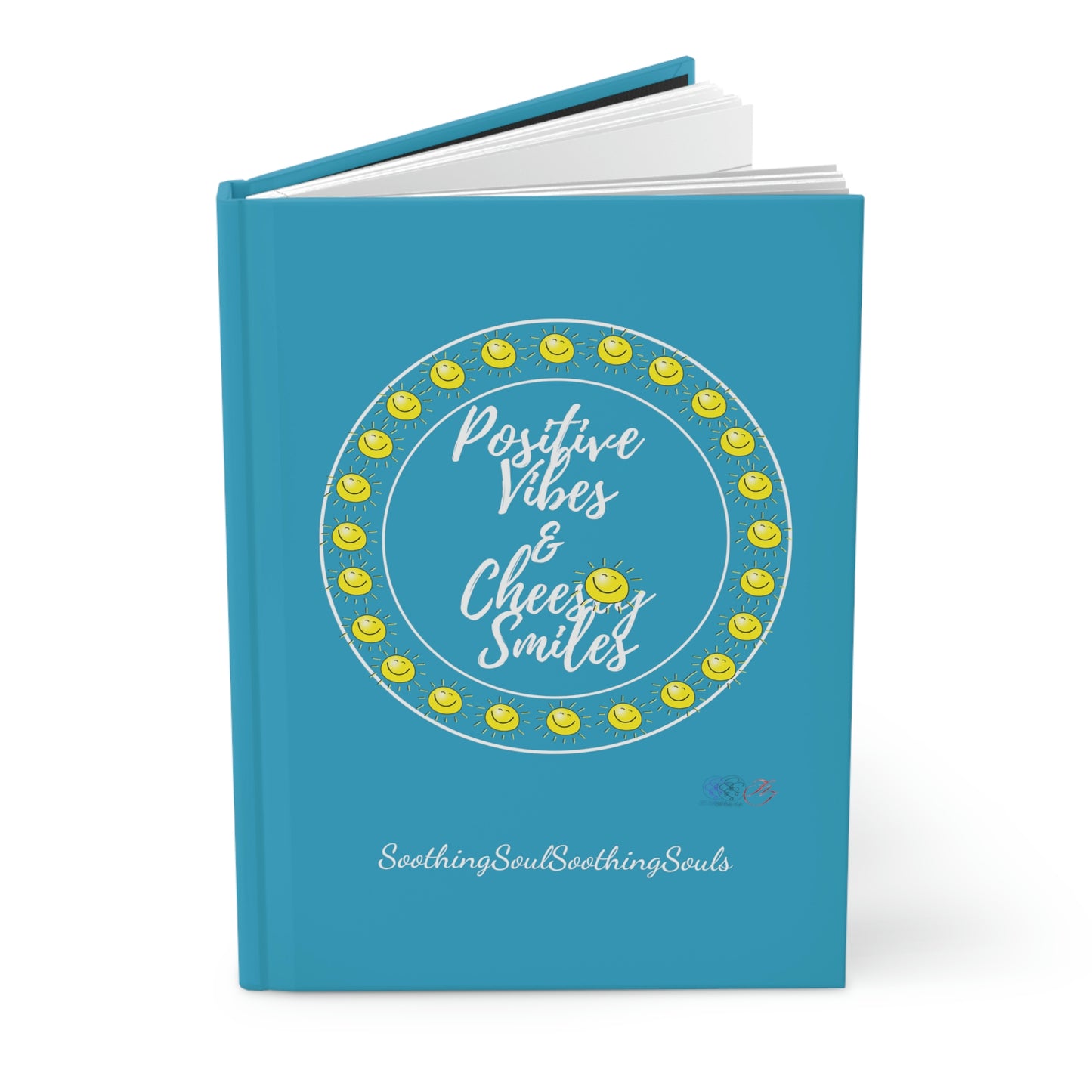 SSSS Positive Vibes & Cheesey Smiles Hardcover Journal Turquois